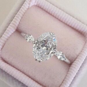 🔷 New stunning sparkling 4 carat white sapphire ring 🔷